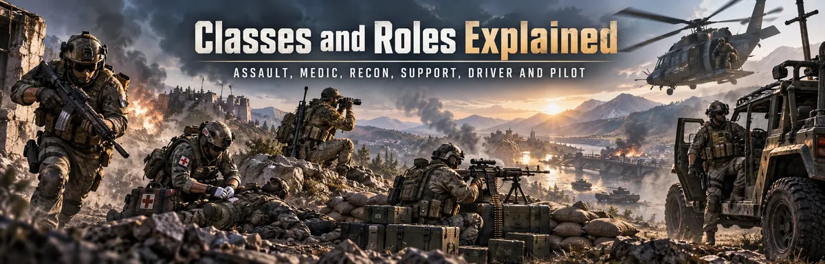 WARDOGS Classes,WARDOGS classes,WARDOGS roles,WARDOGS classes explained,WARDOGS Assault,WARDOGS Medic,WARDOGS Recon,WARDOGS Support,WARDOGS Driver,WARDOGS Pilot,WARDOGS best class