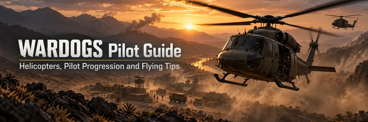 WARDOGS Pilot Guide,WARDOGS Pilot guide,WARDOGS helicopter guide,WARDOGS Pilot leveling,WARDOGS level Pilot fast,WARDOGS Pilot XP,WARDOGS helicopters,WARDOGS MH-6,WARDOGS AH-6M,WARDOGS AH-6R,