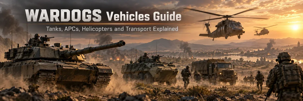 WARDOGS Vehicles Guide,WARDOGS vehicles guide,WARDOGS tanks,WARDOGS tank guide,WARDOGS APC guide,WARDOGS helicopters,WARDOGS transport vehicles,WARDOGS L2A6,WARDOGS Heavy Tank,WARDOGS M113 APC,