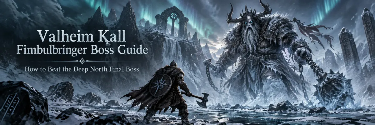 Valheim Kall Fimbulbringer boss guide,all Fimbulbringer boss guide, Valheim Kall Fimbulbringer, how to beat Kall Fimbulbringer, Valheim final boss, Valheim Deep North boss,