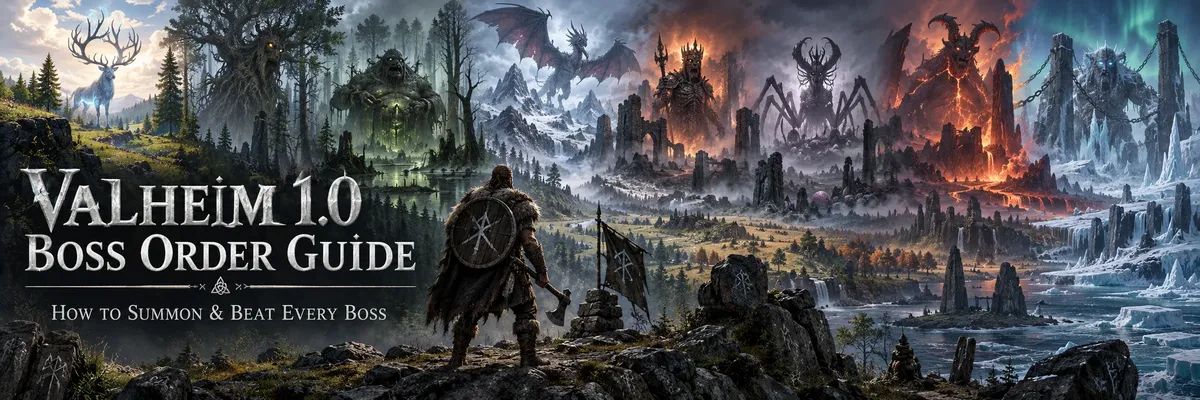 Valheim 1.0 boss order,Valheim boss order, Valheim bosses in order, Valheim all bosses, Valheim boss guide, Valheim how to summon bosses, Valheim how to beat every boss,