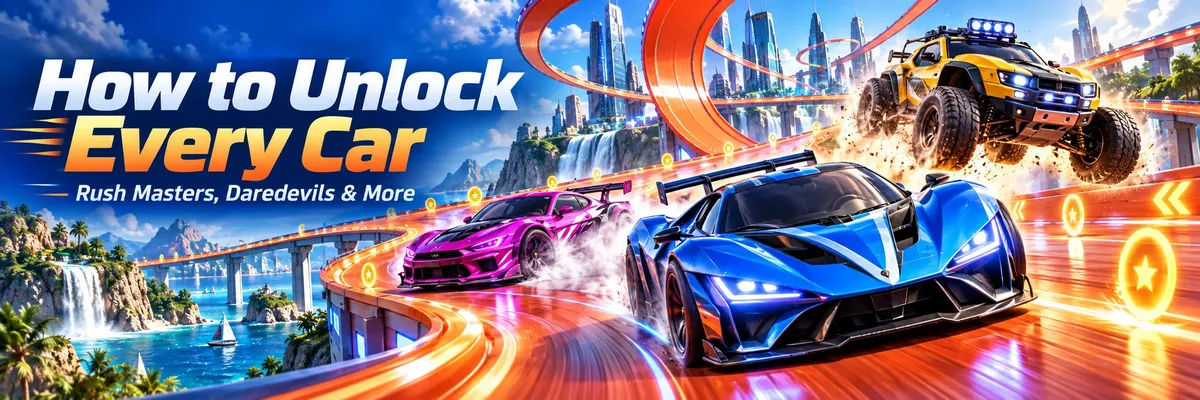 Hot Wheels Infinite Rush how to unlock every car,Hot Wheels Infinite Rush unlock cars, Hot Wheels Infinite Rush car unlock guide, Hot Wheels Infinite Rush Rush Masters,