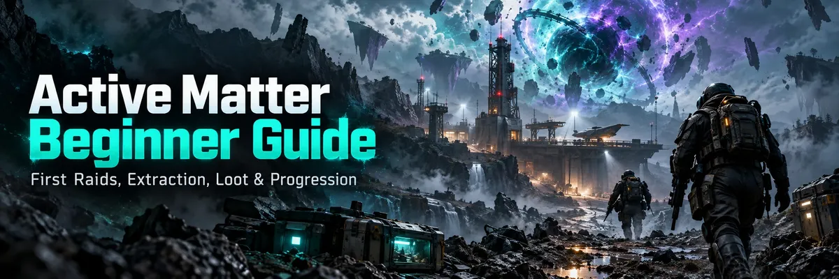 Active Matter Beginner Guide,Active Matter beginner tips, Active Matter first raid, Active Matter extraction guide, Active Matter loot guide, Active Matter progression guide,
