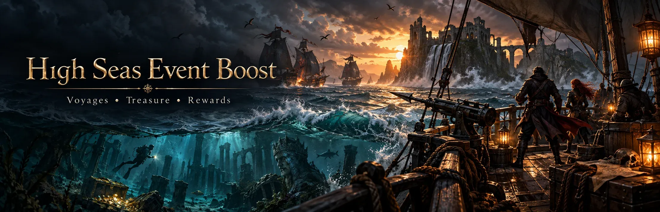 ESO High Seas of Tamriel Event Boost,ESO High Seas boost, ESO High Seas of Tamriel boost, ESO event progression boost, ESO Bounty of the Abecean Sea boost, ESO Golden Pursuits boost,