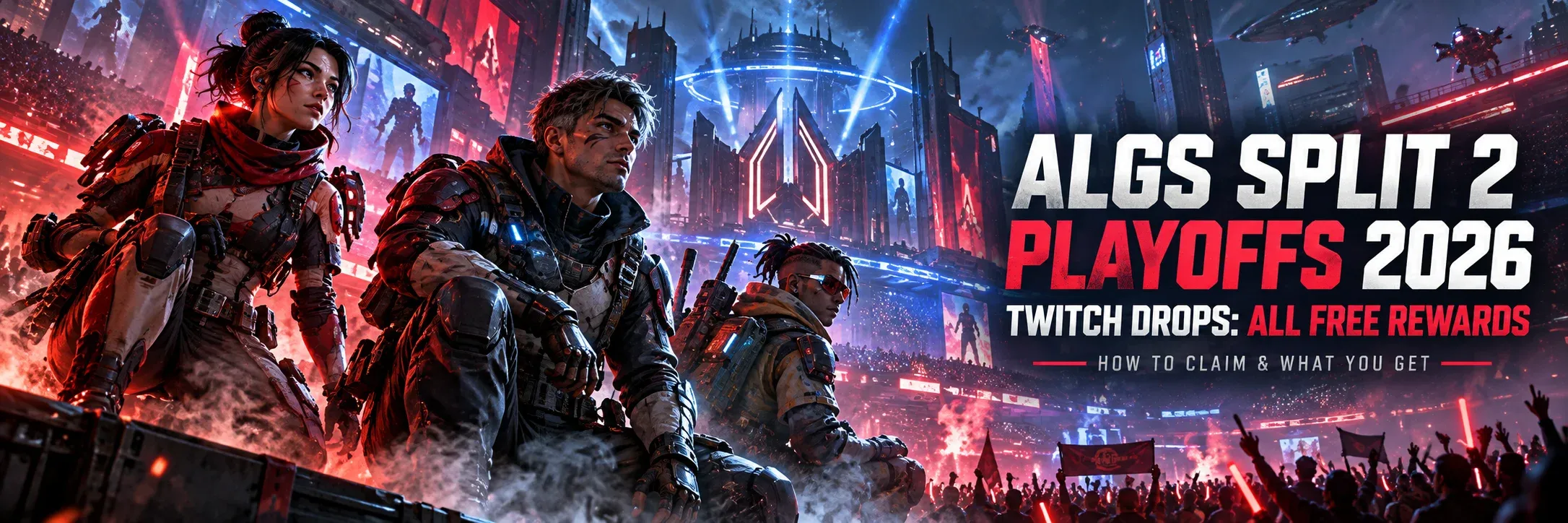 ALGS Split 2 Playoffs Twitch Drops 2026, ALGS Twitch Drops rewards, Apex Legends free Twitch Drops, ALGS free Apex Packs, ALGS Split 2 Twitch rewards, Red Sector Wraith skin,
