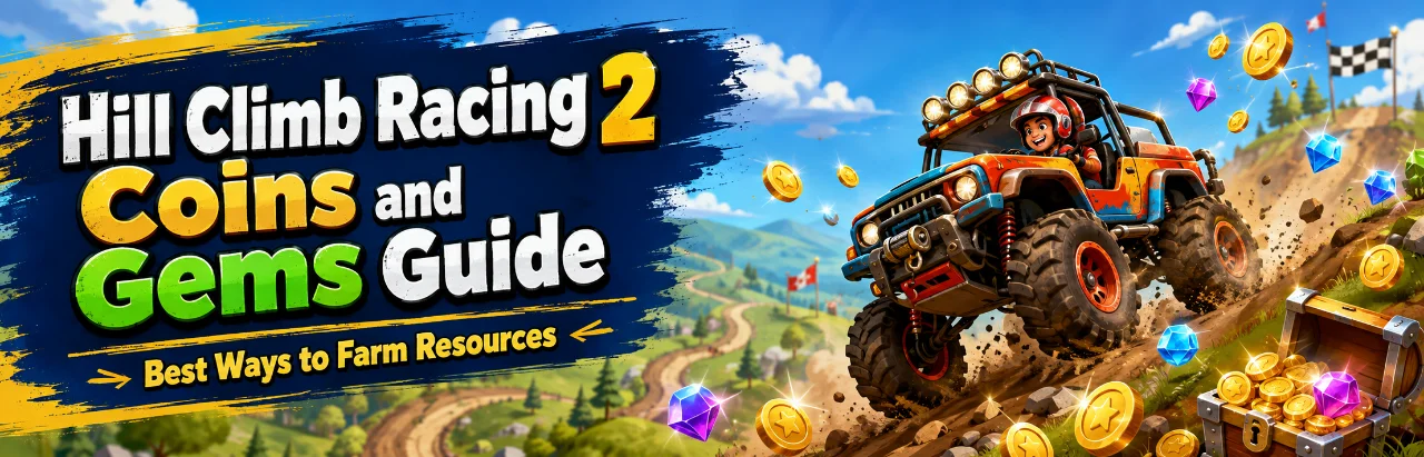Hill Climb Racing 2 Coins and Gems Guide – Best Ways to Farm Resources