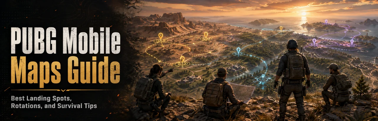 PUBG Mobile Maps Guide – Best Landing Spots, Rotations, and Survival Tips